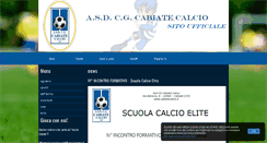 Desktop Screenshot of cabiatecalcio.it
